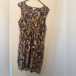 Croft & Barrow Multicolor Leaf Print Maxi Dress